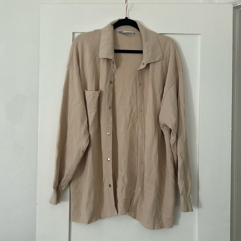 Zara knit Shacket. size M. Oversized.